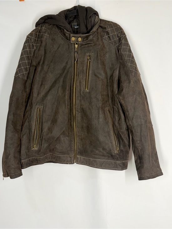 Black Rivet Other - Black Rivet Brown Quilted-Shoulder Bomber Jacket with Hood